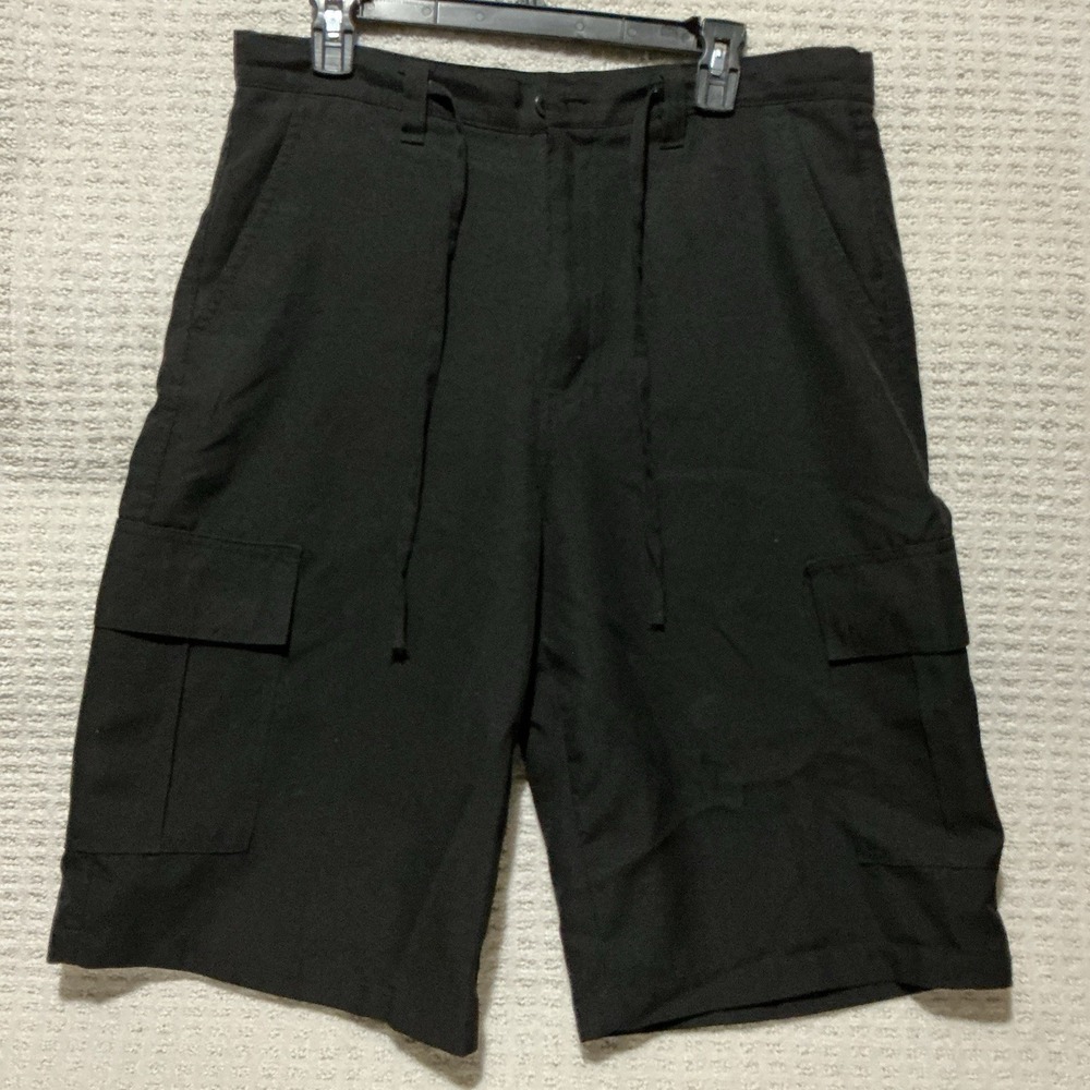 True Rock Cargo Shorts Men 34 High Rise Beach Travel Outdoor Black‎ Casual 12"